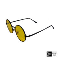عینک مدل شیشه گرد مشکی زرد