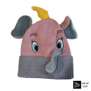 کلاه تک بافت بچه گانه مدل فیل صورتی