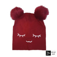کلاه پارچه‌ای زمستانه بچه گانه قرمز