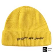 خرید کلاه بافت زرد
