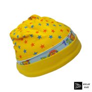 کلاه سه کاره پارچه ای نوزادی زرد